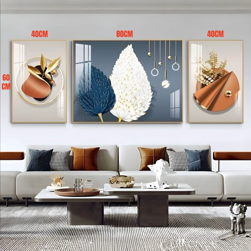SET DE 3 CUADROS DECORATIVOS HOGAR ALUMINIO MODELO AA - 2