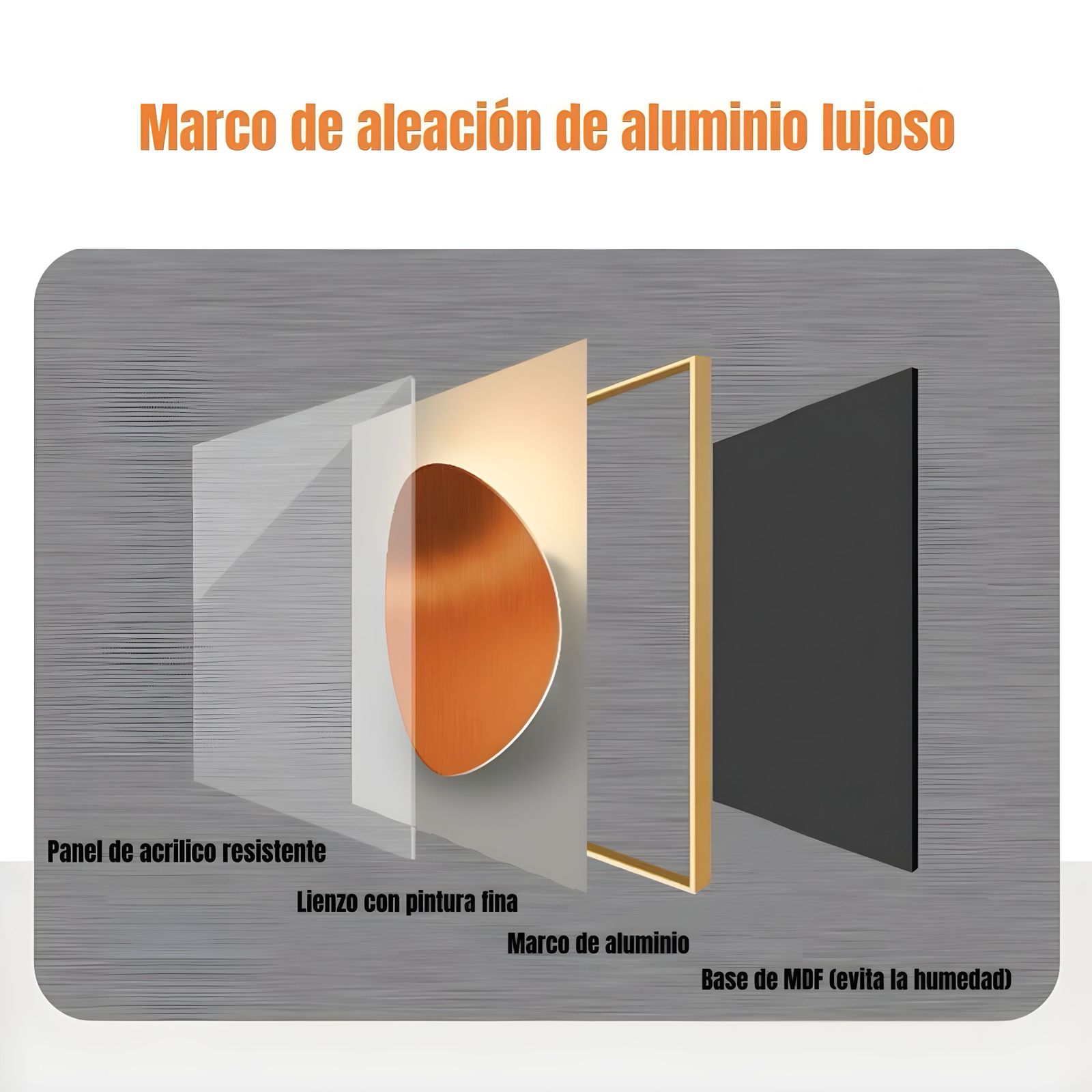 SET DE 3 CUADROS DECORATIVOS MARCOS DE ALUMINIO LUBABYCAS - 7