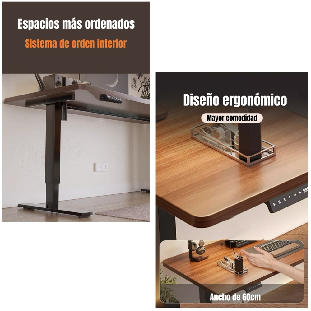ESCRITORIO ELE CTRICO REGULABLE ACCESORIOS 140CM LUBABYCAS - 7