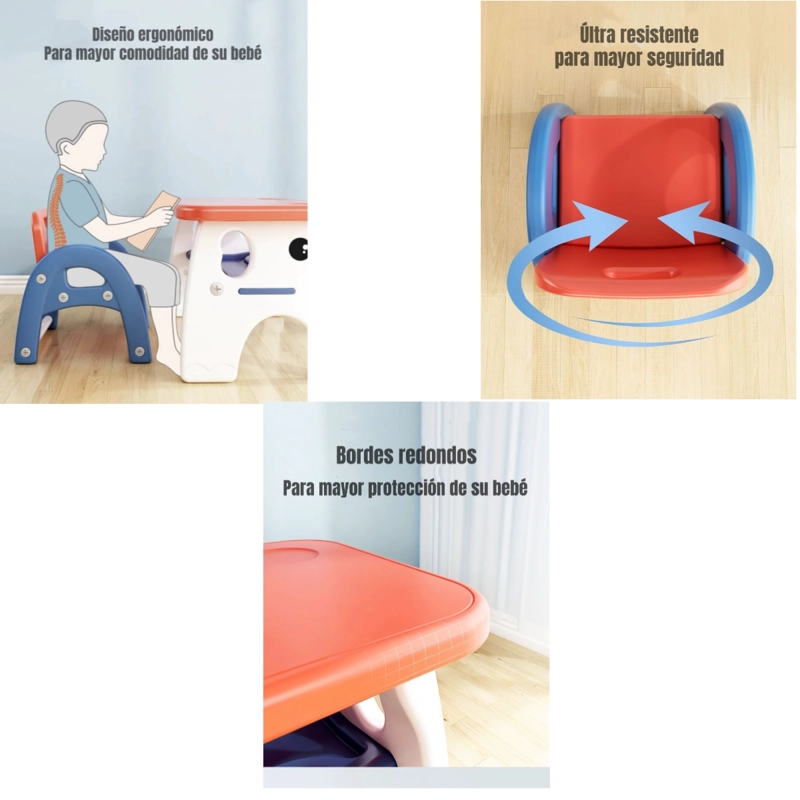 MESA CON SILLA MONTESSORI PARA NIÑOS 4 EN 1 LUBABYCAS - 5