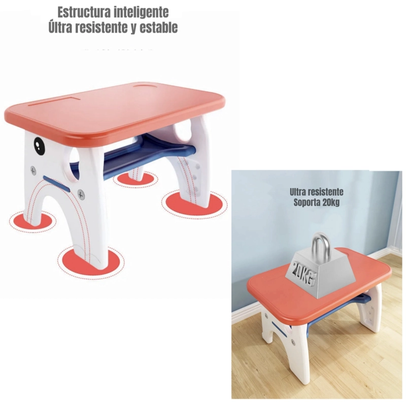 MESA CON SILLA MONTESSORI PARA NIÑOS 4 EN 1 LUBABYCAS - 7