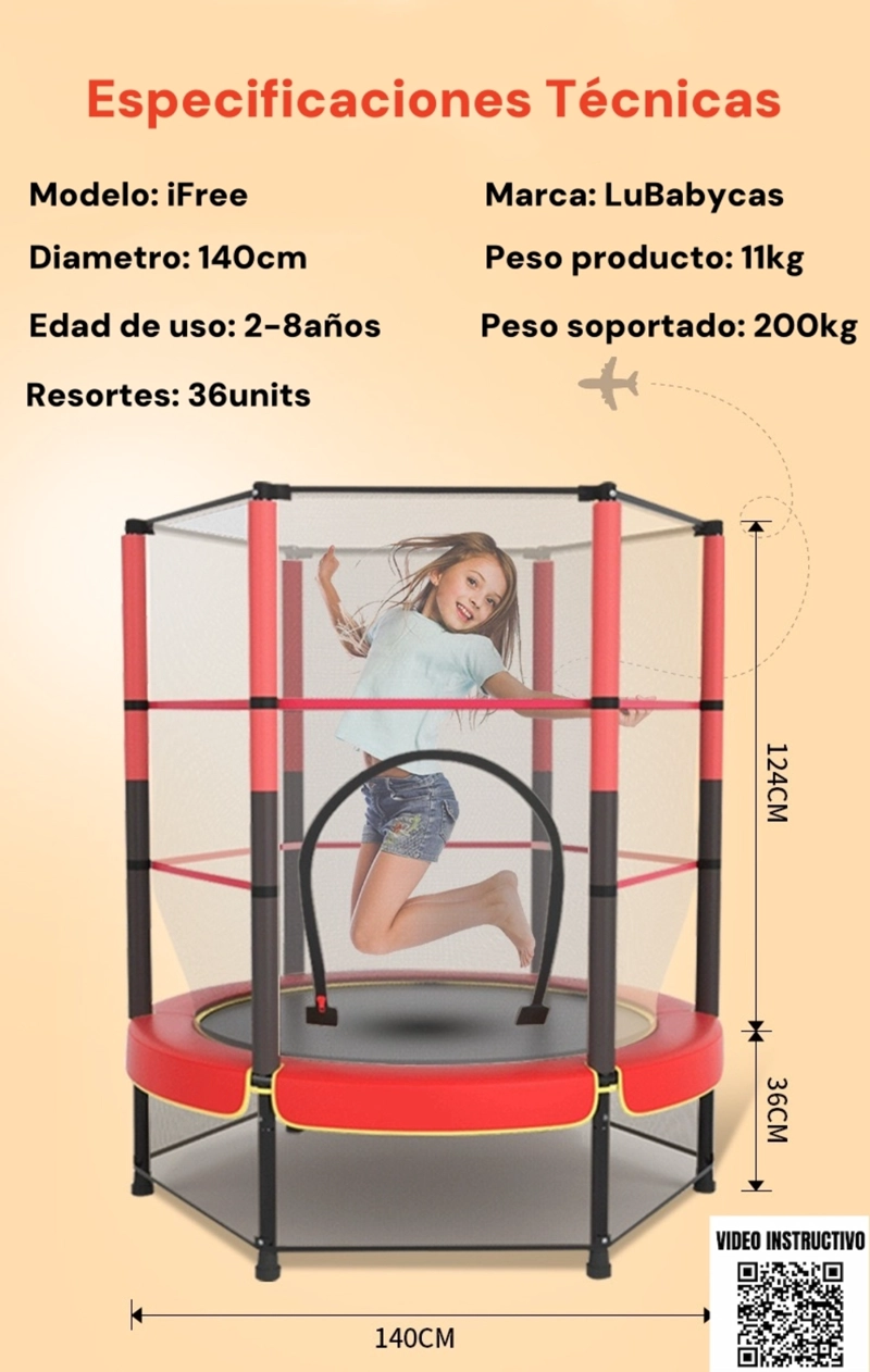 CAMA ELÁSTICA LUBABYCAS IFREE 140 CM DISEÑO ALTO - 8