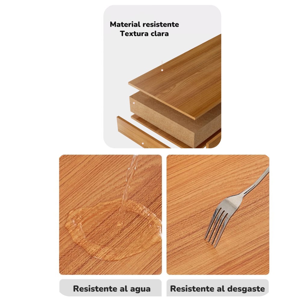 ESCRITORIO LUBABYCAS WHEAT PLEGABLE 100X50X93CM CON REPISA ACERO - 6