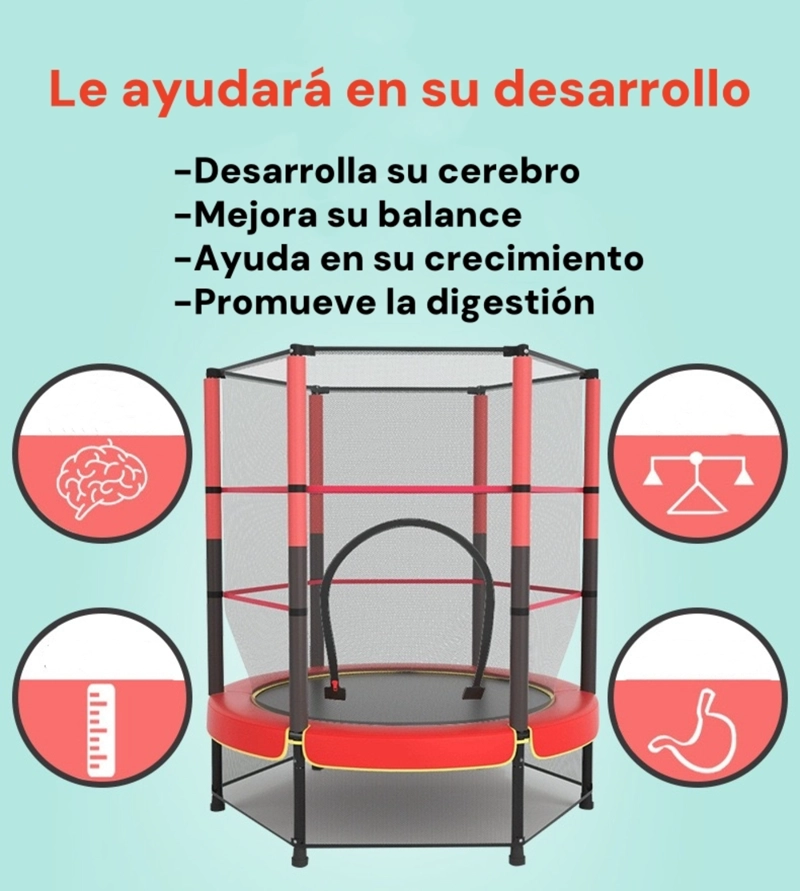 CAMA ELÁSTICA LUBABYCAS IFREE 140 CM DISEÑO ALTO ROSADA - 3
