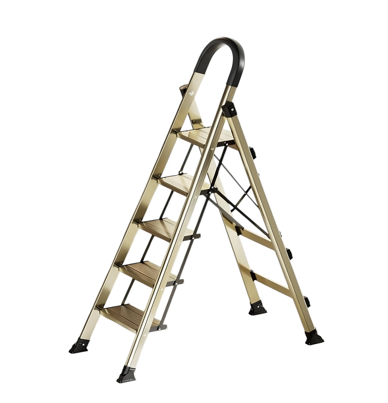 ESCALERA LUBABYCAS ALUMINIO DORADA 5 ESCALONES BY - 1