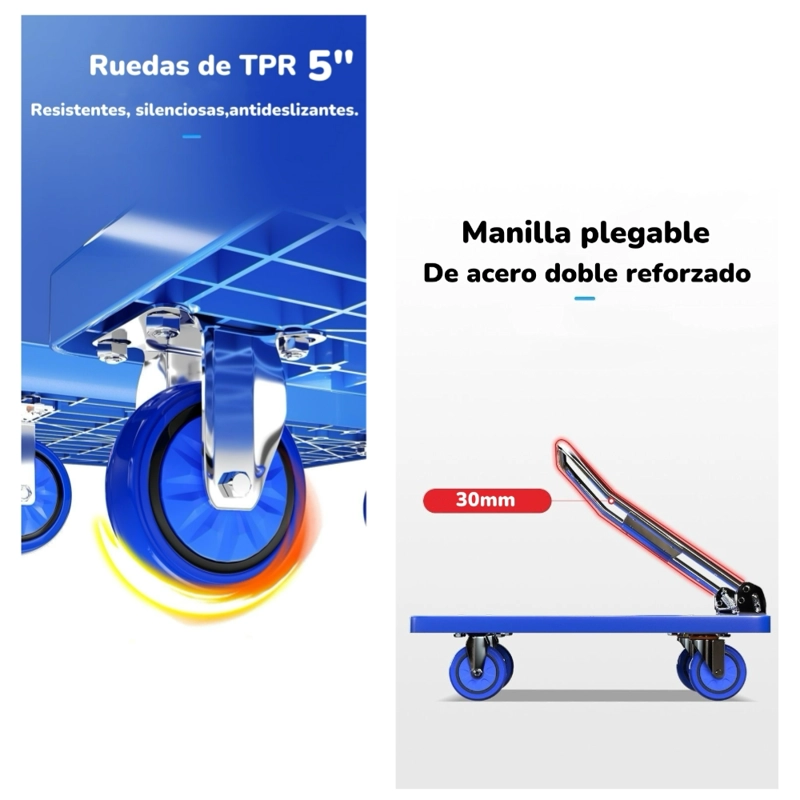 CARRO LUBABYCAS MODEL A CARGA PLEGABLE 500KG 90X60CM BY - 2