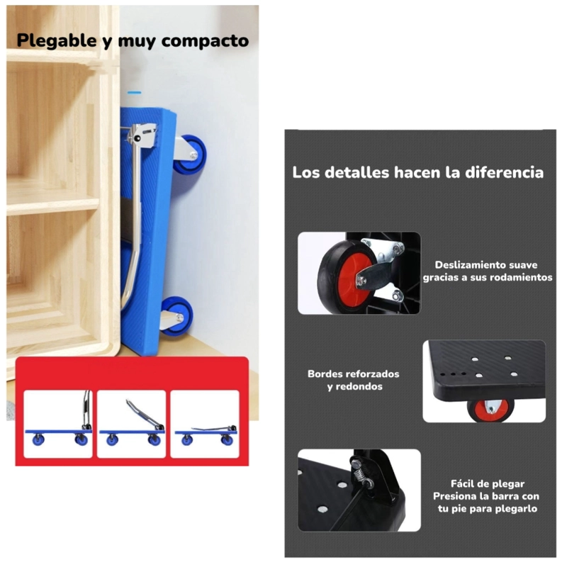CARRO LUBABYCAS MODEL A CARGA PLEGABLE 500KG 90X60CM BY - 4