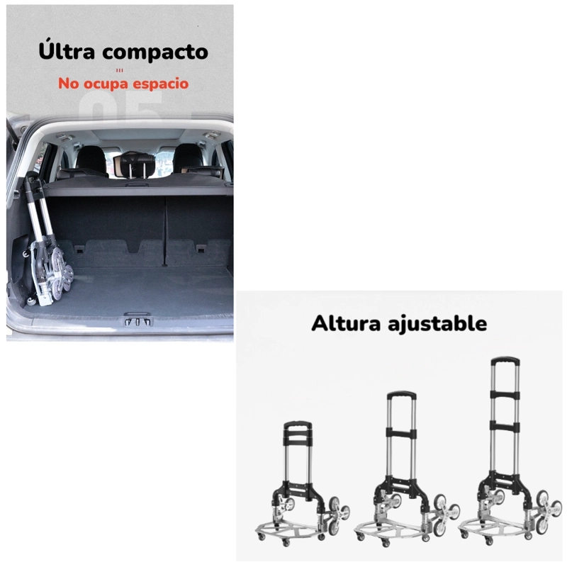 CARRO LUBABYCAS MODEL B CARGA PLEGABLE RUEDAS TREPADORAS - 7