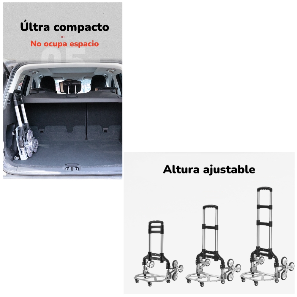 CARRO LUBABYCAS MODEL B CARGA PLEGABLE RUEDAS TREPADORAS - 7