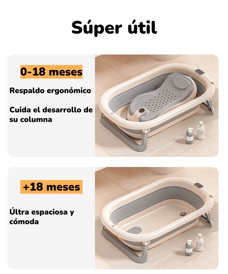 BAÑERA LUBABYCAS RESPALDO DUCHA COMFORT CAFÉ - 4