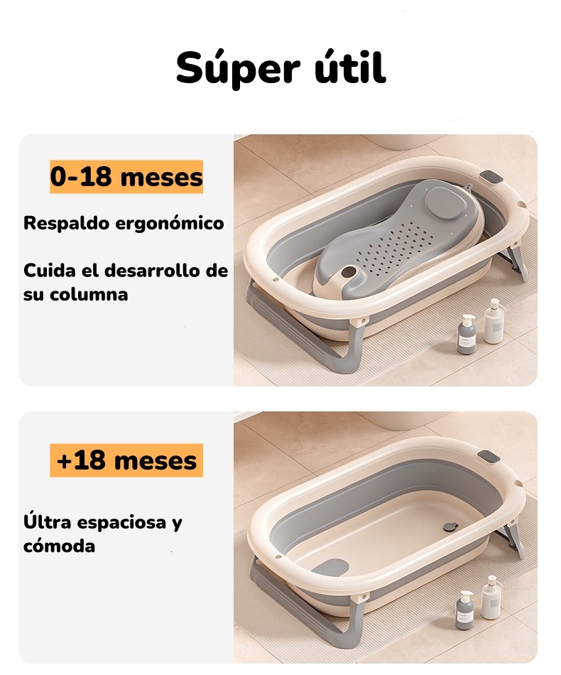 BAÑERA LUBABYCAS RESPALDO DUCHA COMFORT CAFÉ - 4