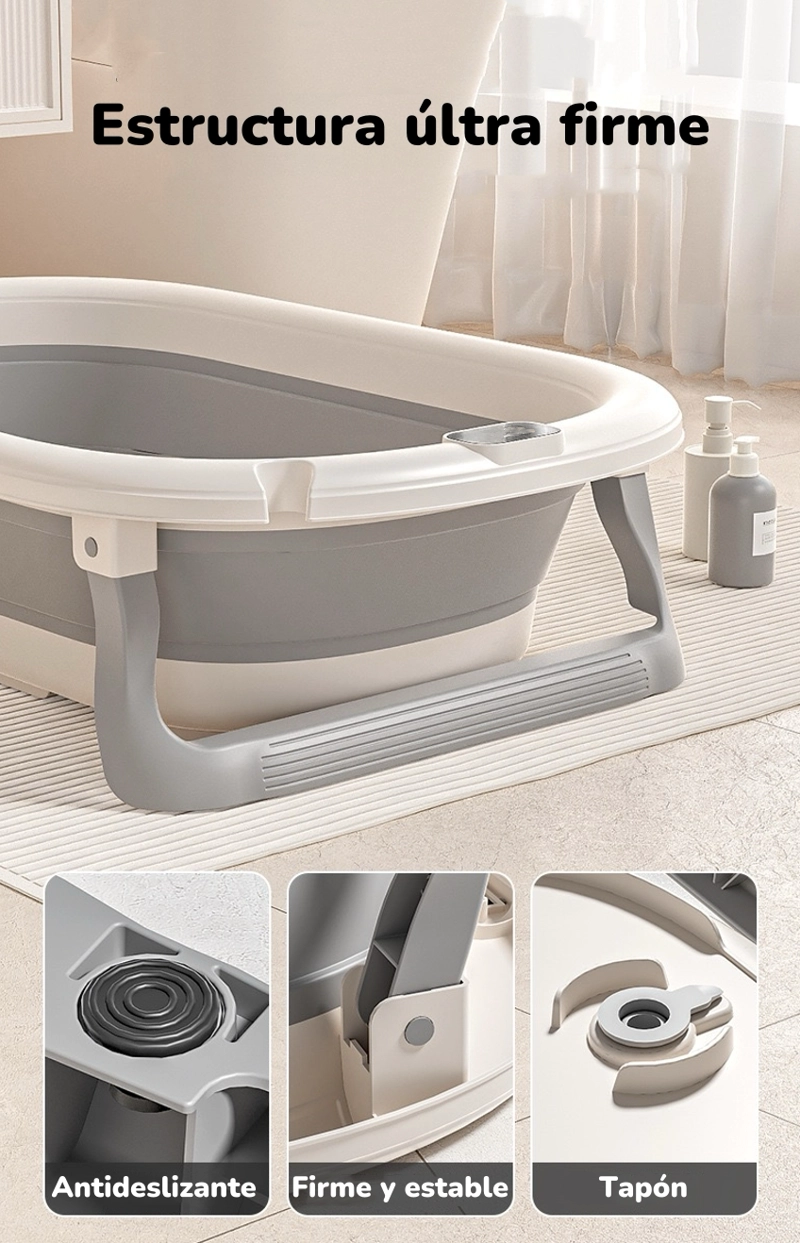 BAÑERA LUBABYCAS RESPALDO DUCHA COMFORT GRIS - 6