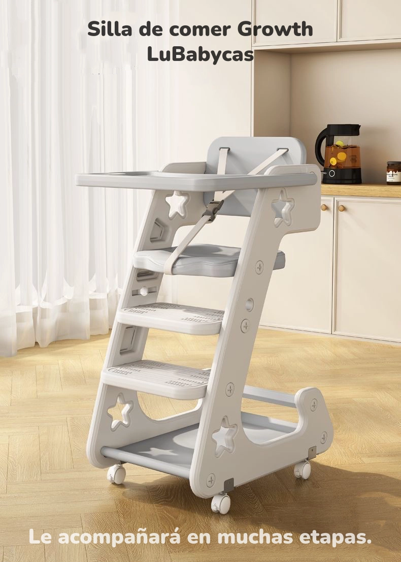 SILLA COMER LUBABYCAS GROWTH GRIS MULTIFUNCIONAL - 2