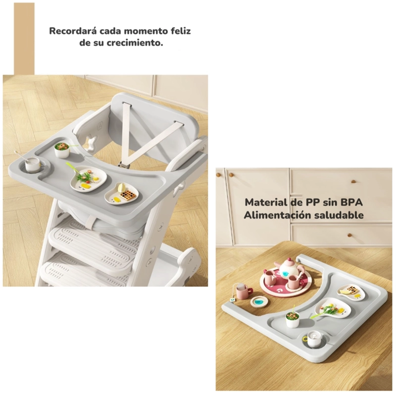 SILLA COMER LUBABYCAS GROWTH GRIS MULTIFUNCIONAL - 3