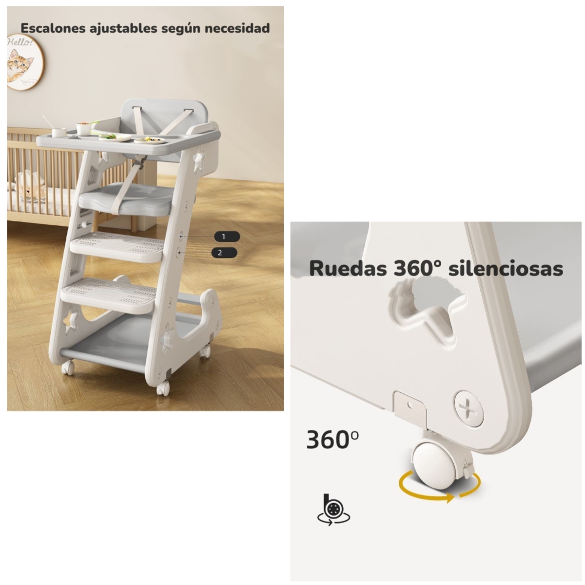 SILLA COMER LUBABYCAS GROWTH CAFE MULTIFUNCIONAL - 6