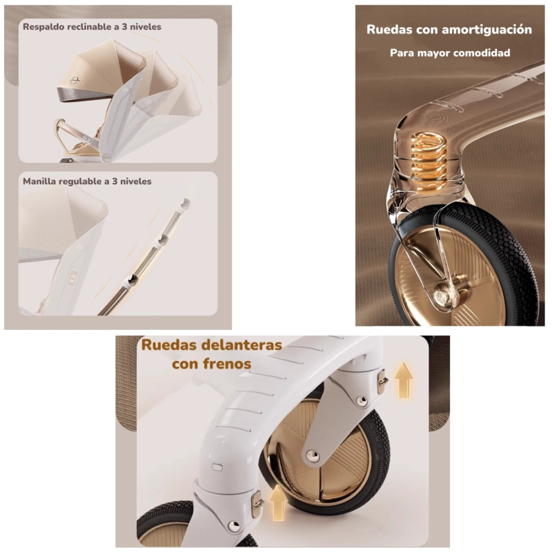COCHE PASEO LUBABYCAS F5 BLANCO 360° MAGIC BOX - 5
