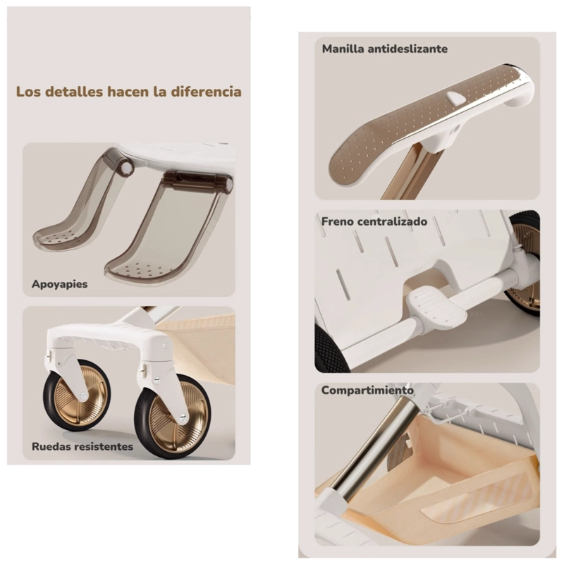 COCHE PASEO LUBABYCAS F5 BLANCO 360° MAGIC BOX - 7