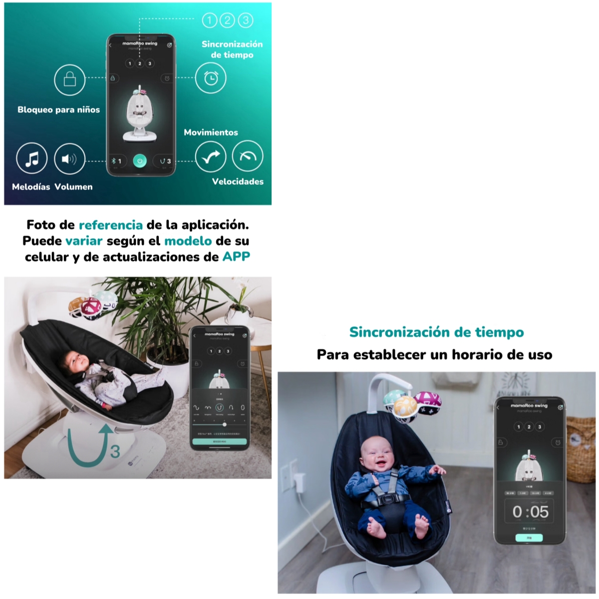 MECEDORA LUBABYCAS ELÉCTRICA CON MELODÍAS BLUETOOTH 4 MOMS GRIS - 6