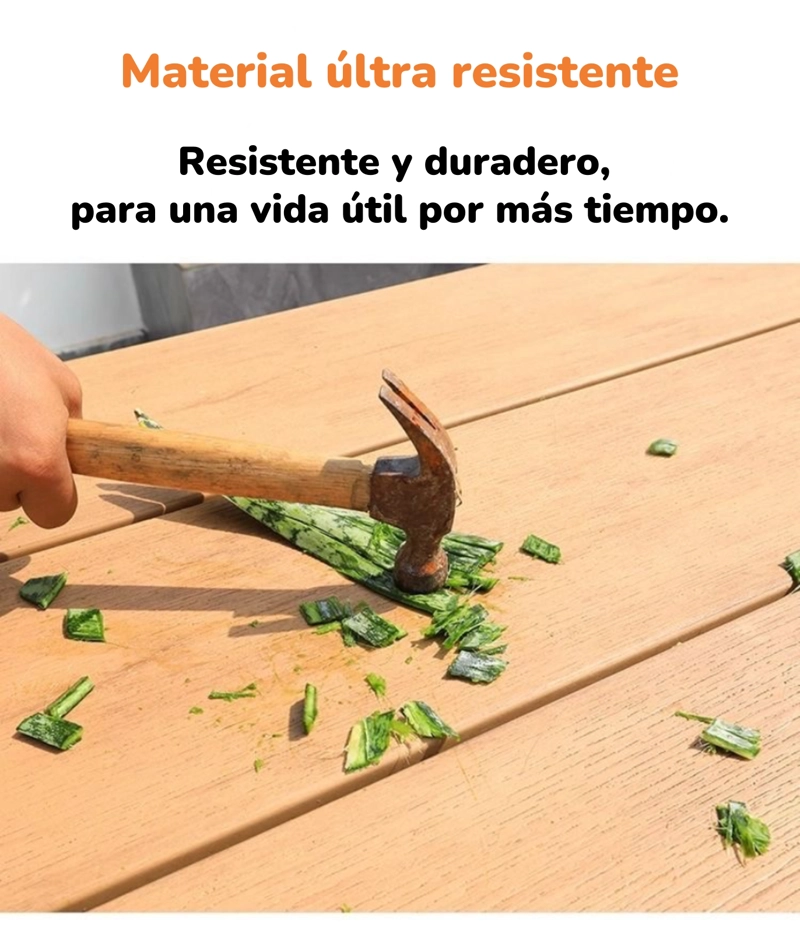 JUEGO DE COMEDOR EXTERIORES 220CM Y 8 SILLAS IMPERMEABLES - 7