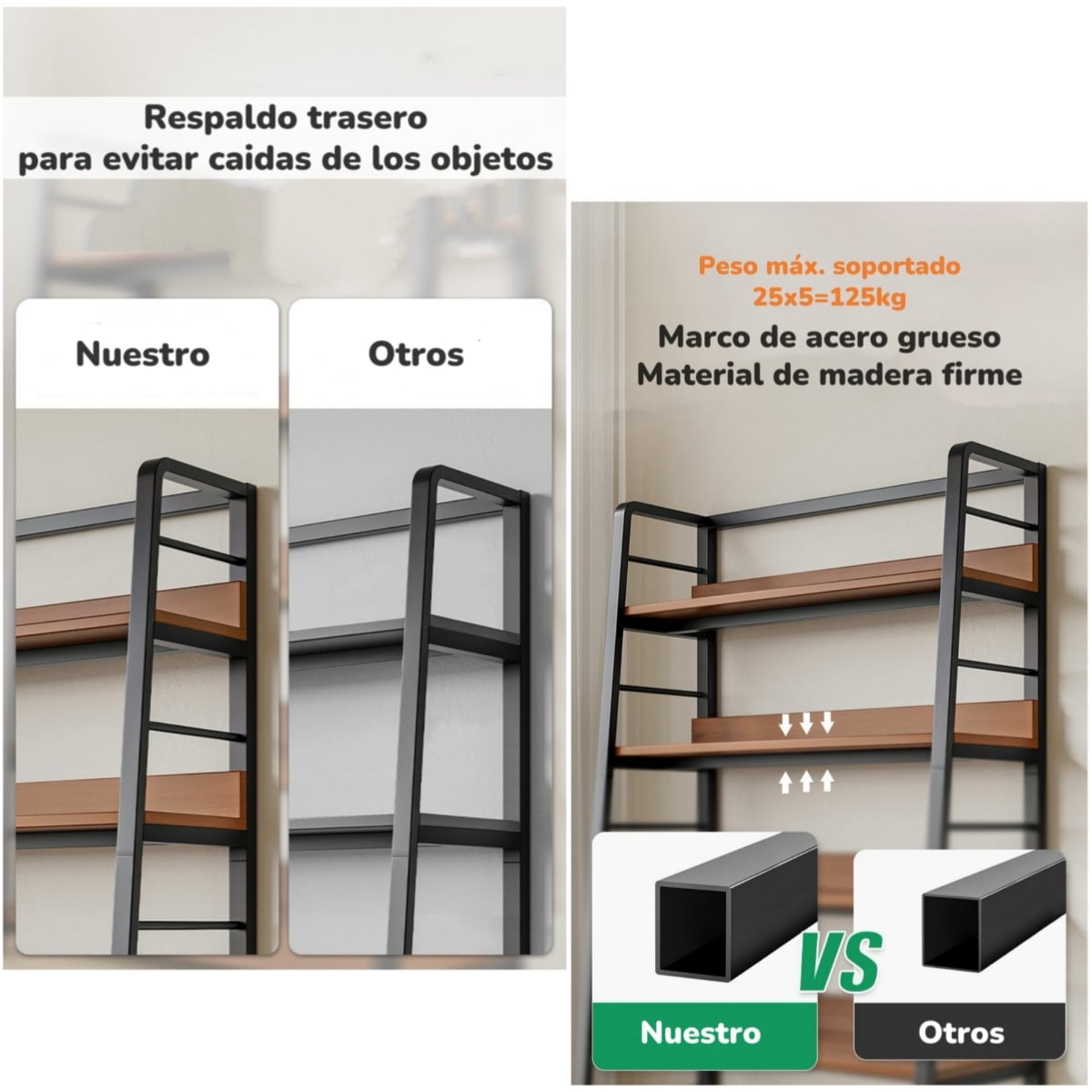 ESTANTE LIBRERO REPISAS DE 5 NIVELES 180CM BY LUBABYCAS - 3