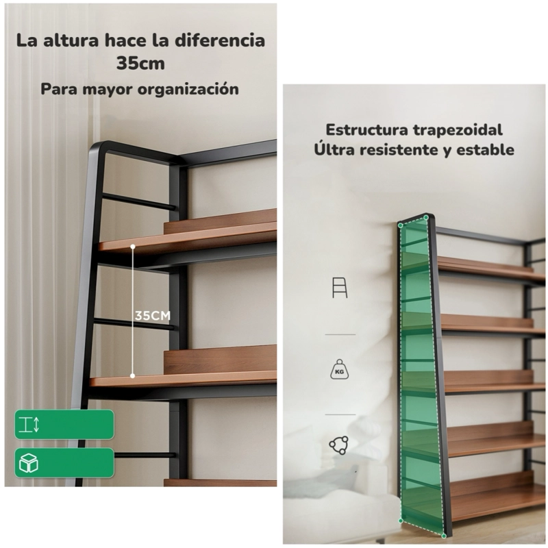 ESTANTE LIBRERO REPISAS DE 5 NIVELES 180CM BY LUBABYCAS - 5