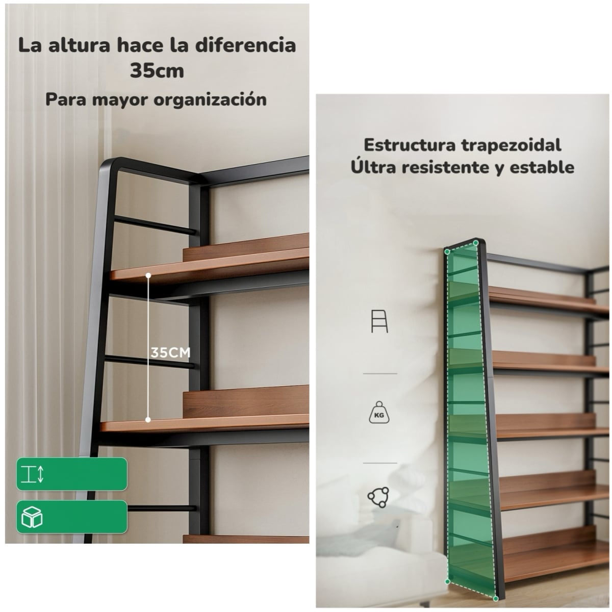 ESTANTE LIBRERO REPISAS DE 5 NIVELES 180CM BY LUBABYCAS - 5