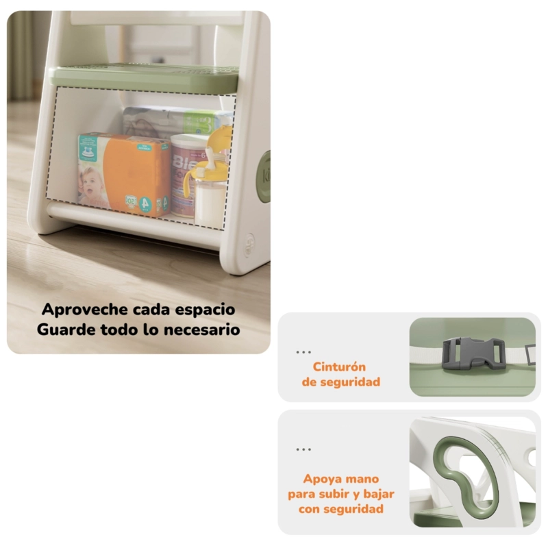 SILLA COMER LUBABYCAS WITNESS VERDE MULTIFUNCIONAL - 6
