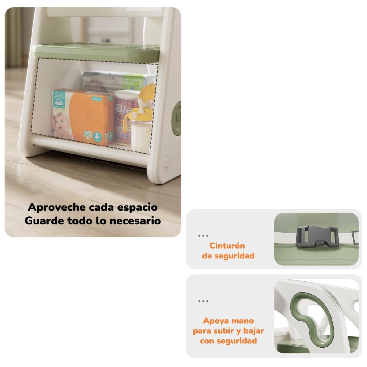 SILLA COMER LUBABYCAS WITNESS NARANJA MULTIFUNCIONAL - 6