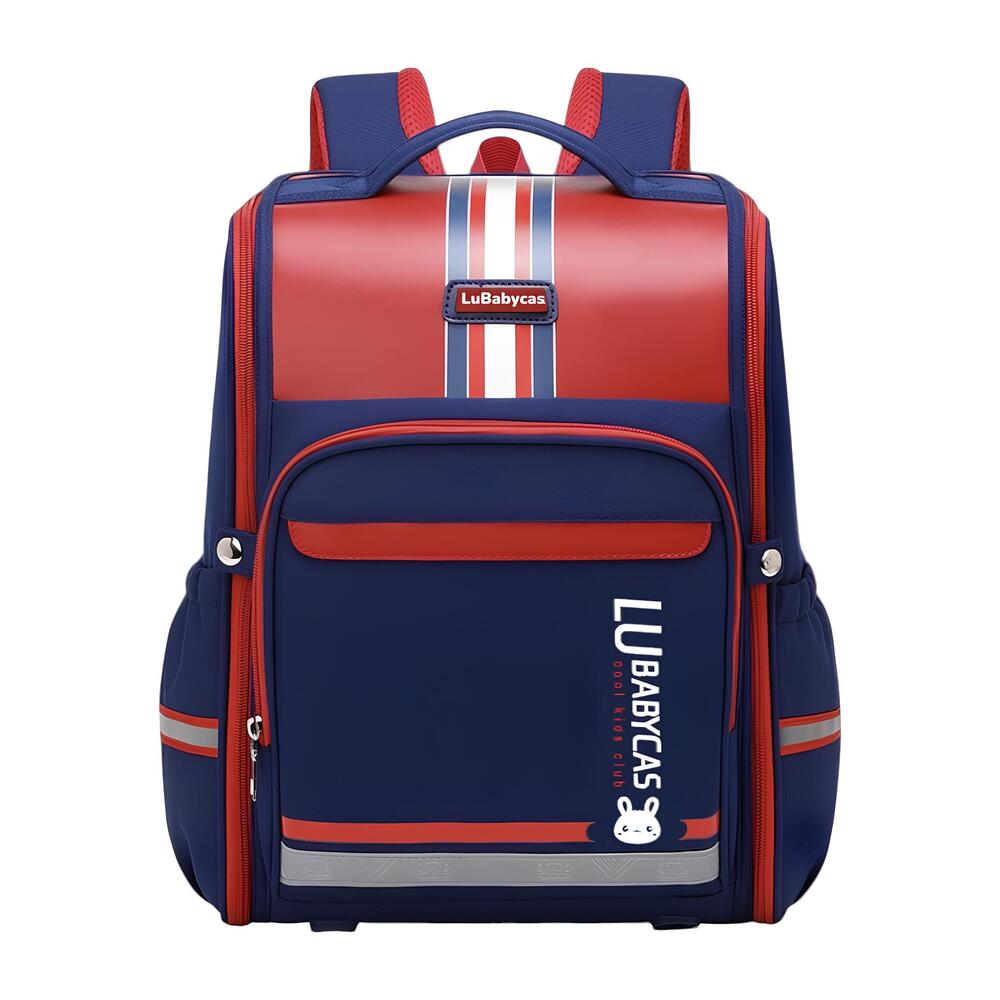 MOCHILA ESCOLAR INFANTIL IMPERMEABLE 5S ROJA LUBABYCAS - 1