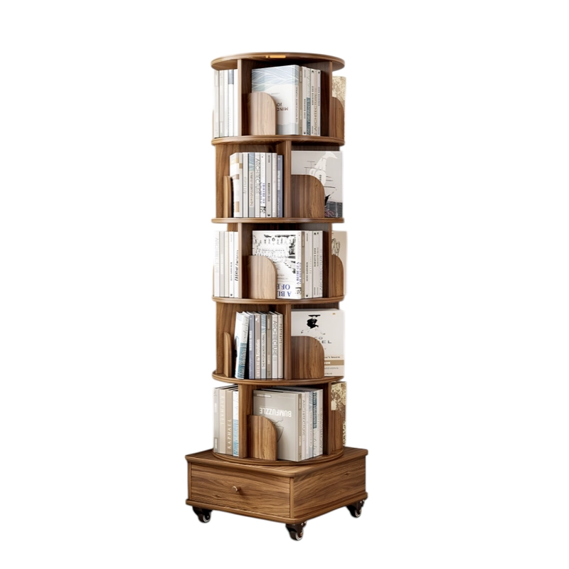 BIBLIOTECA GIRATORIA 360 LIBRERO ORGANIZADOR CON CAJON 173CM - 1