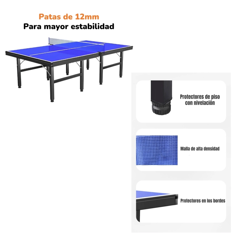 MESA DE PING PONG PROFESIONAL PLEGABLE 274CM BY LUBABYCAS - 5