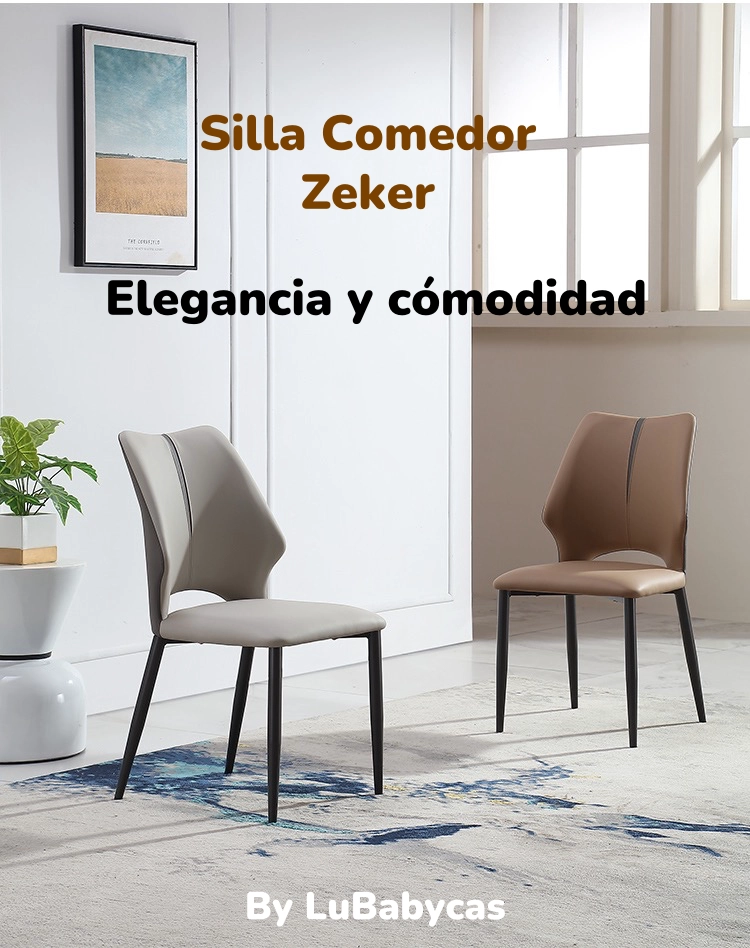 PACK 2 SILLAS DE COMEDOR ESTILO ITALIANO ZEKER LUBABYCAS - 2
