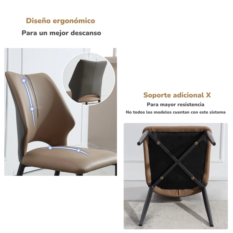 PACK 2 SILLAS DE COMEDOR ESTILO ITALIANO ZEKER LUBABYCAS - 7
