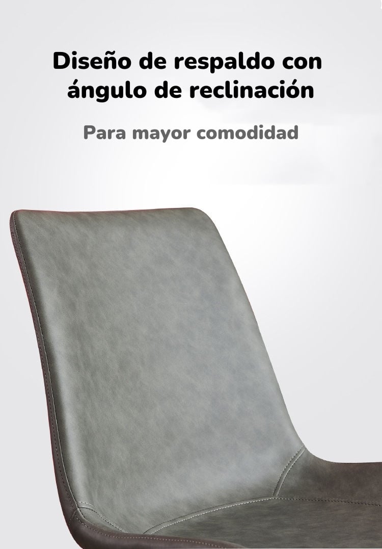 SET 4 SILLAS DE COMEDOR CUERO PU ESTILO ITALIANO LUBABYCAS - 4
