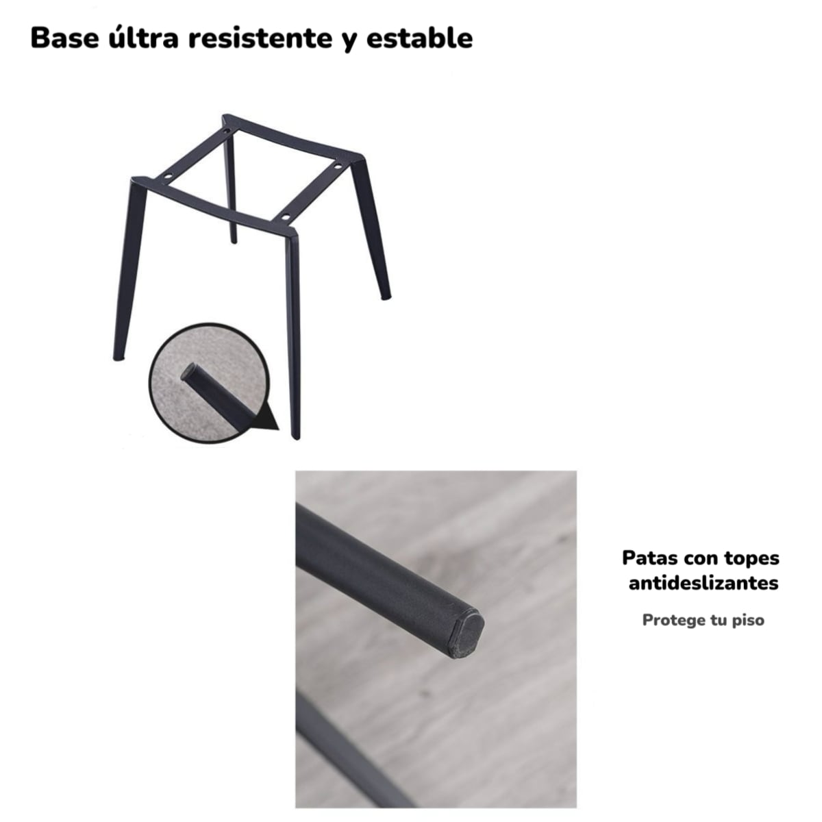 SET 4 SILLAS DE COMEDOR CUERO PU ESTILO ITALIANO LUBABYCAS - 7