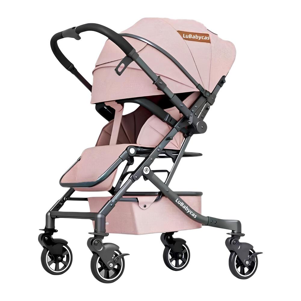 COCHE DE PASEO REVERSIBLE 4 RUEDAS 360°SPACE PINK LUBABYCAS - 1