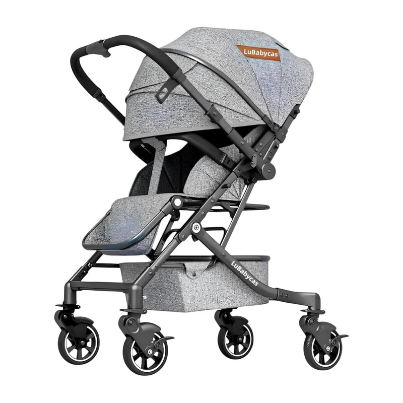 COCHE DE PASEO REVERSIBLE 4 RUEDAS 360°SPACE GRIS LUBABYCAS - 1