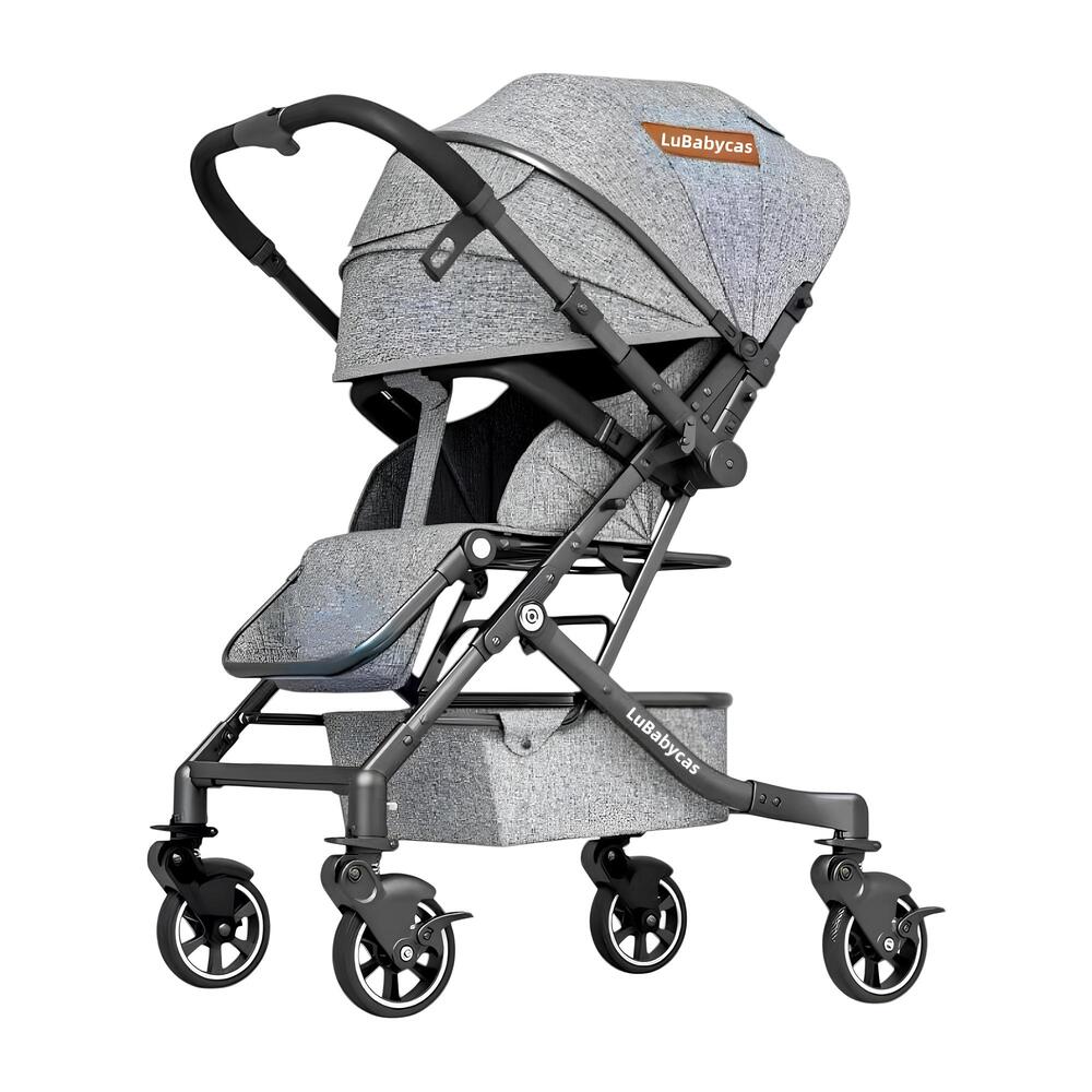 COCHE DE PASEO REVERSIBLE 4 RUEDAS 360°SPACE GRIS LUBABYCAS - 1