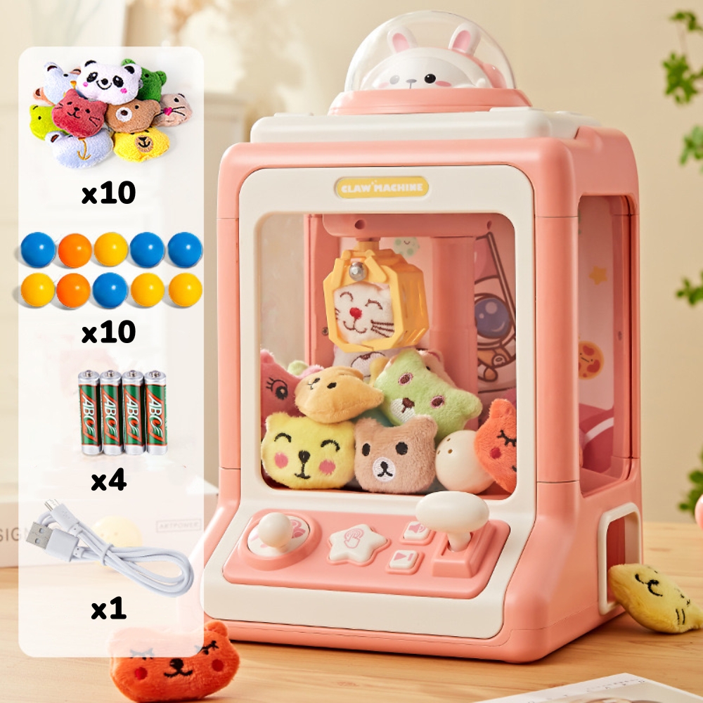 JUEGO MINI MAQUINA DE PELUCHES NIÑOS ROSADA BY LUBABYCAS - 2