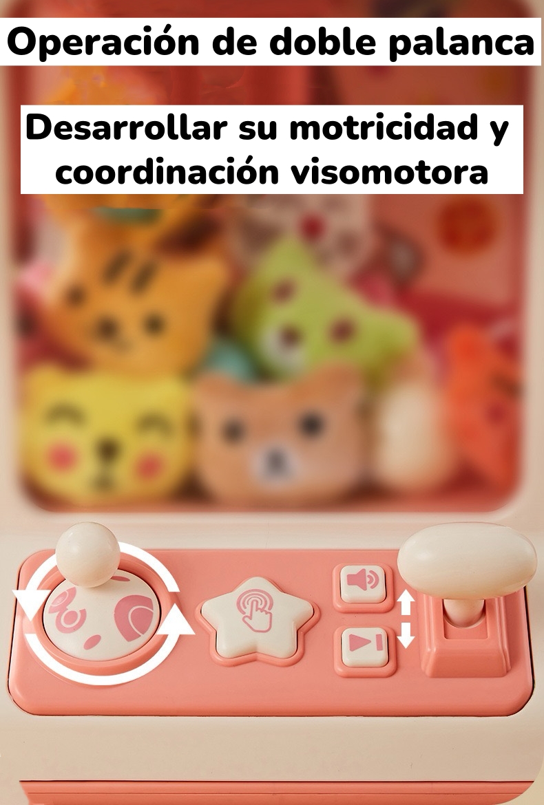 JUEGO MINI MAQUINA DE PELUCHES NIÑOS ROSADA BY LUBABYCAS - 4
