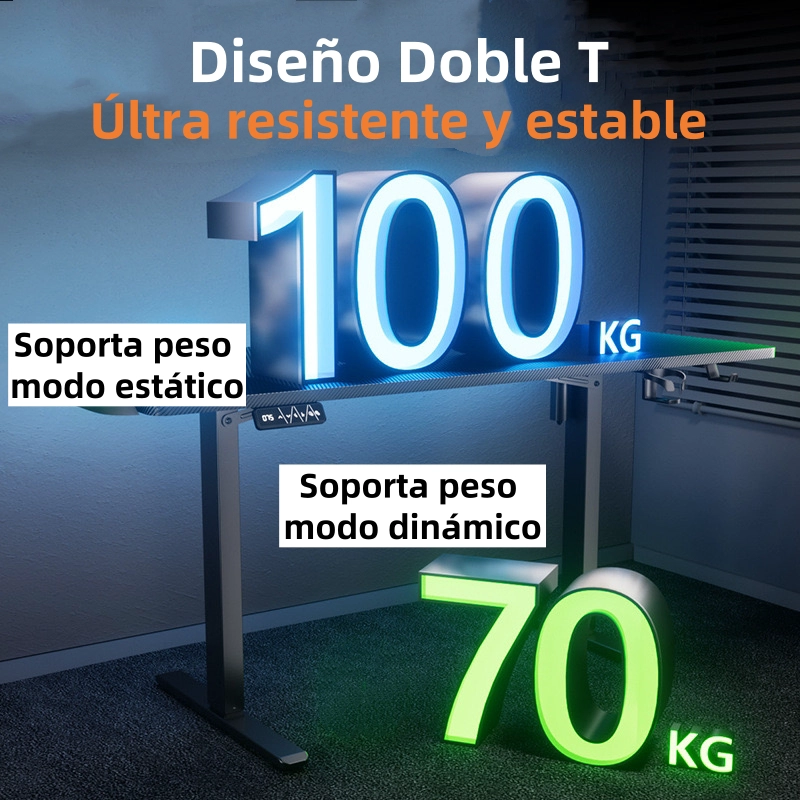 ESCRITORIO ELE CTRICO REGULABLE WARRIOR 120CM LUBABYCAS - 7