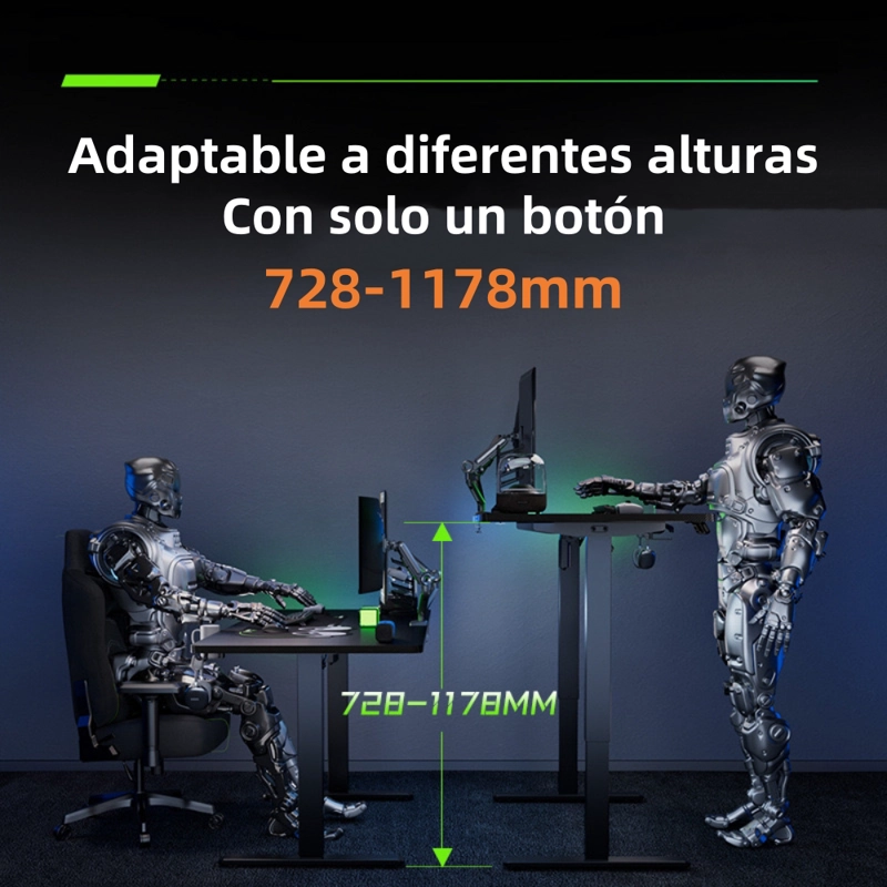ESCRITORIO ELE CTRICO REGULABLE WARRIOR 140CM LUBABYCAS - 3
