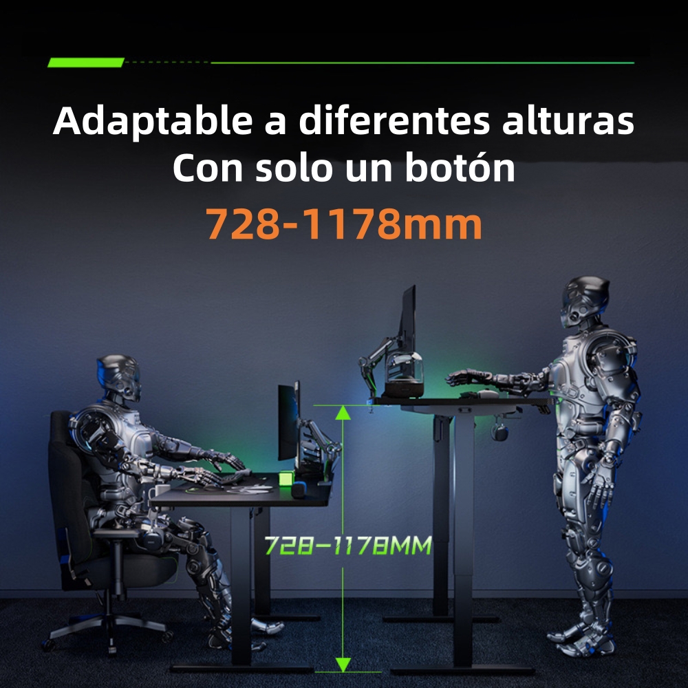 ESCRITORIO ELE CTRICO REGULABLE WARRIOR 140CM LUBABYCAS - 3