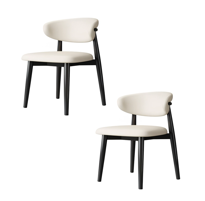 PACK 2 SILLAS DE COMEDOR MADERA NEGRO FAMILY LUBABYCAS - 1