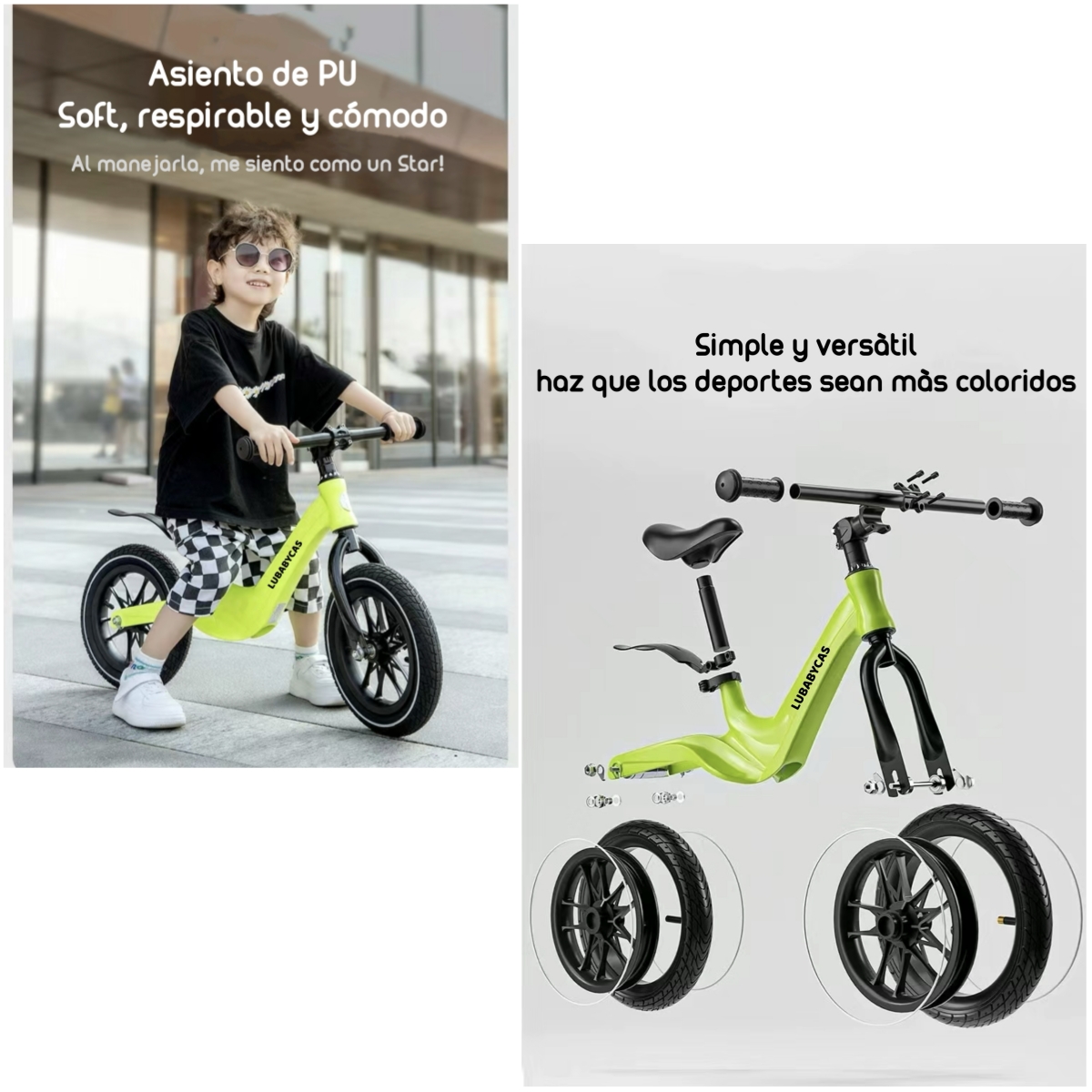 BICICLETA DE EQUILIBRIO 3-8 AÑOS ARO 14 ROJA LUBABYCAS - 7