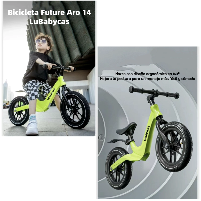 BICICLETA DE EQUILIBRIO 3-8 AÑOS ARO 14 ROSADA LUBABYCAS - 2