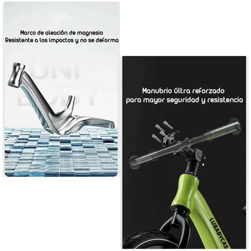 BICICLETA DE EQUILIBRIO 3-8 AÑOS ARO 14 ROSADA LUBABYCAS - 4