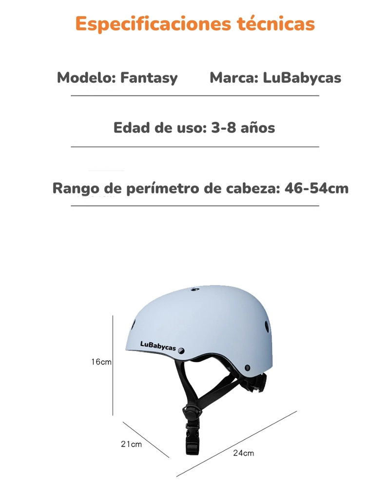 CASCO INFANTIL BICICLETA REGULABLE FANTASY ROSADO LUBABYCAS - 8