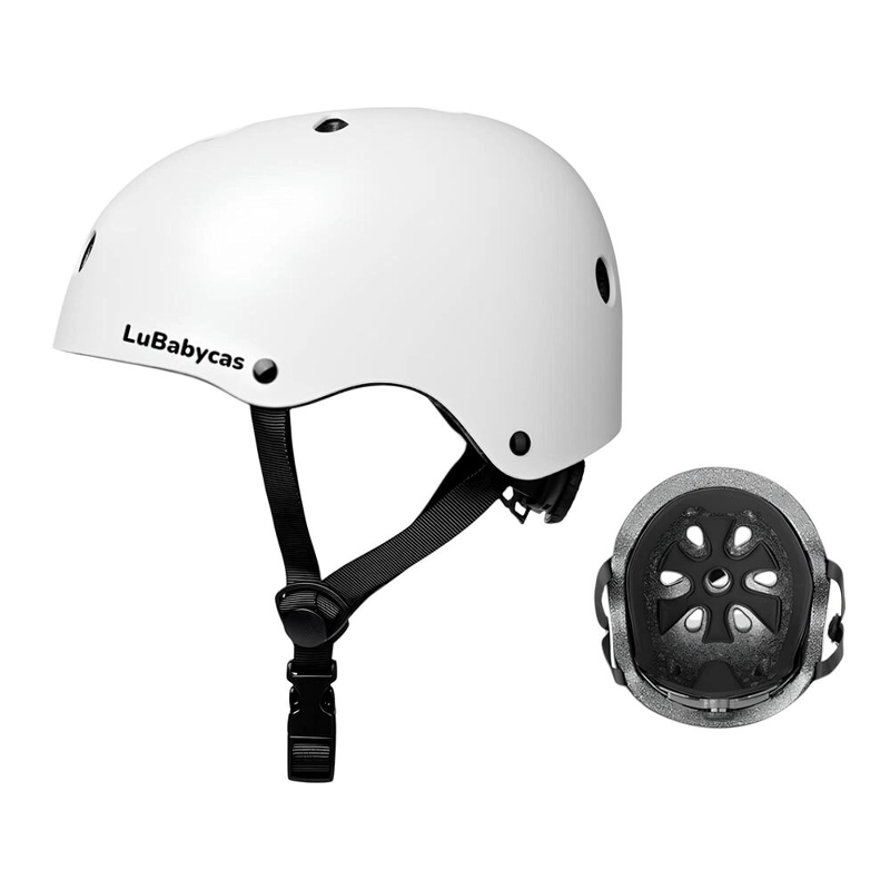 CASCO INFANTIL BICICLETA REGULABLE FANTASY BLANCO LUBABYCAS - 1
