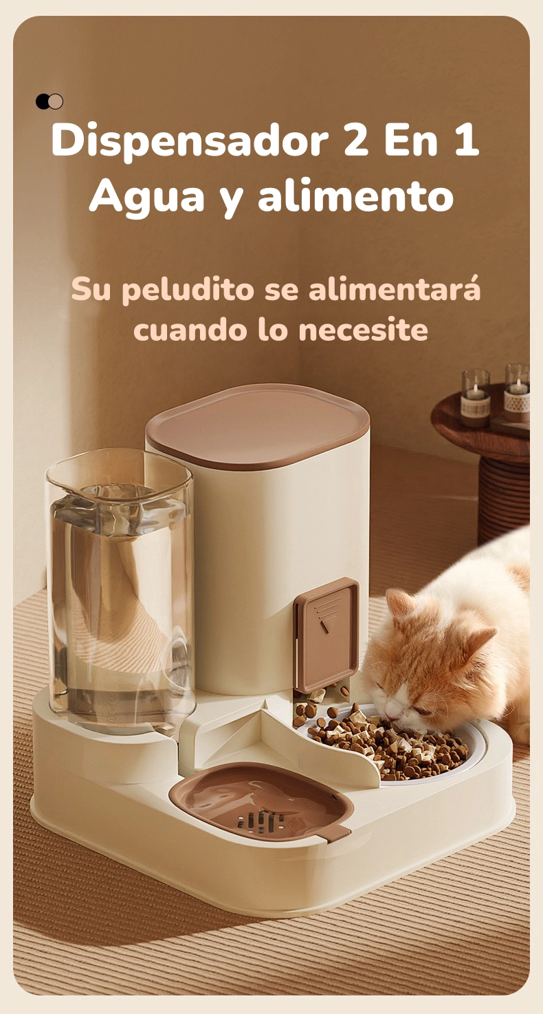 DISPENSADOR AUTOMATICO AGUA Y ALIMENTO 2 EN 1 BY LUBABYCAS - 2